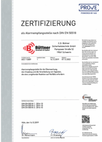 VdS / Zertifizierung als Alarmempfangsstelle (AES) gem. DIN EN 50518